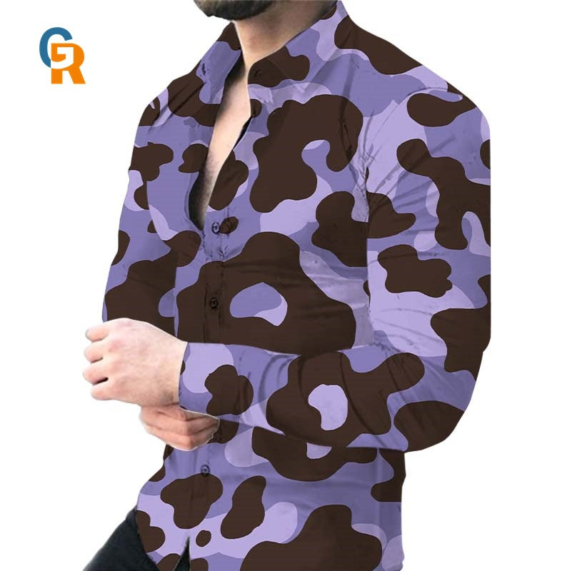 Shirt for men with a striking animal pattern Amarae