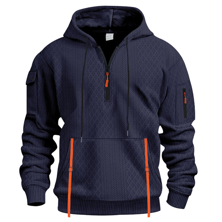 Men's functional hoodie with zipper and practical pockets Lune London