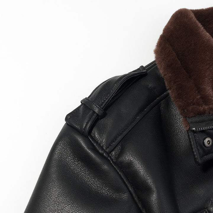 Veste en simili cuir pour femme avec doublure douce et détails matelassés Chic & Stil