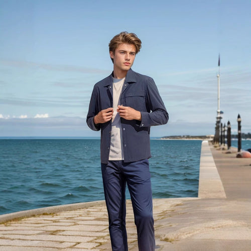 Men's technical leisure jacket with practical pockets and lightweight material Amarae