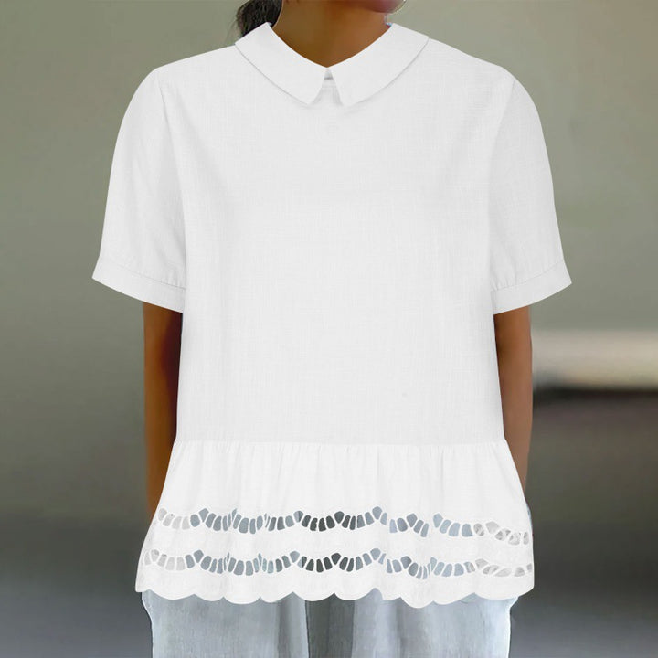 Elegant lace hem blouse Lune London for women