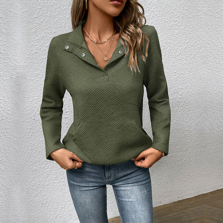 Casual women's sweater with structured collar Lune London