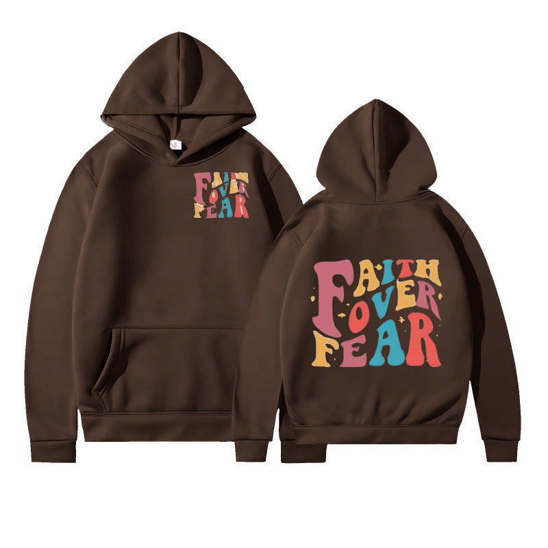 Women's hoodie with creative lettering and soft inner fleece Lune London