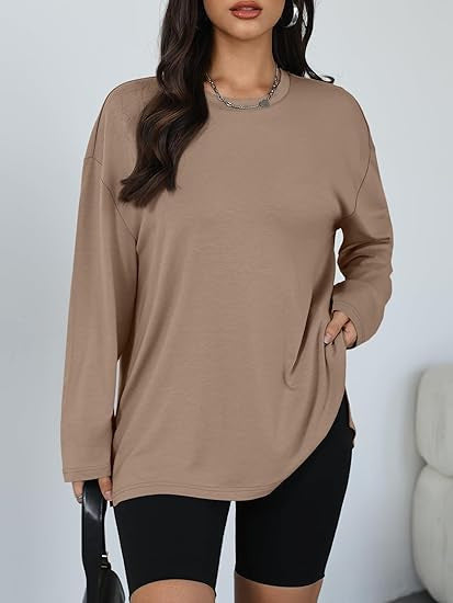 T-shirt à manches longues pour femmes avec fentes latérales Chic & Stil