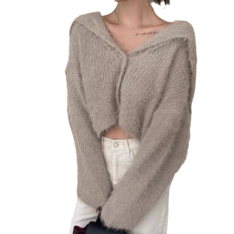 Cardigan Court à Capuche pour Femme Chic & Stil
