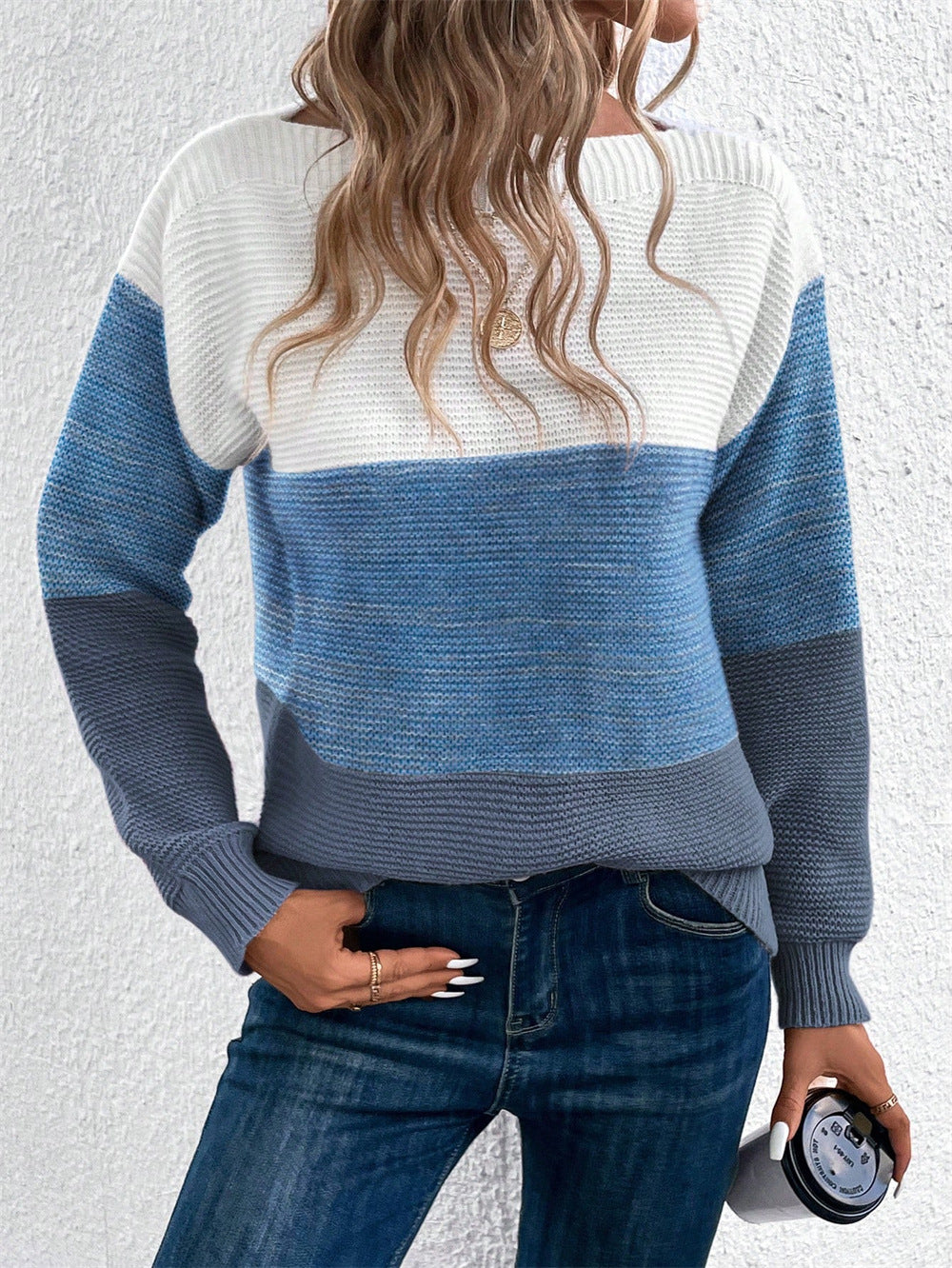 Chic and stylish striped sweater and knit elegant and comfortable for ladies