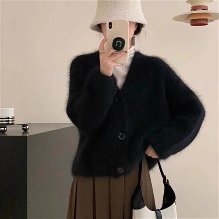 Cardigan en polaire pour femmes avec bouton et coupe décontractée Chic & Stil