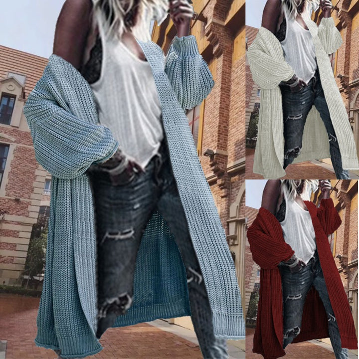 Knitted coat for women with an oversized fit and voluminous sleeves Lune London
