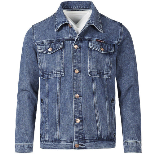 Men's Jeans Jacket In Modern Slim-Fit Design with Practical Pockets and Sturdy Rivets Amarae