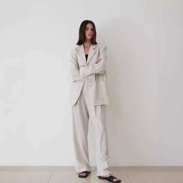 Pantalons plissés taille haute élégants pour femmes Chic & Stil