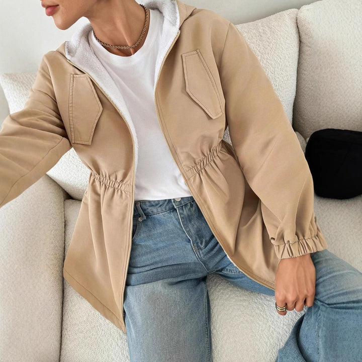 Casual hooded jacket for women with elastic waist Lune London