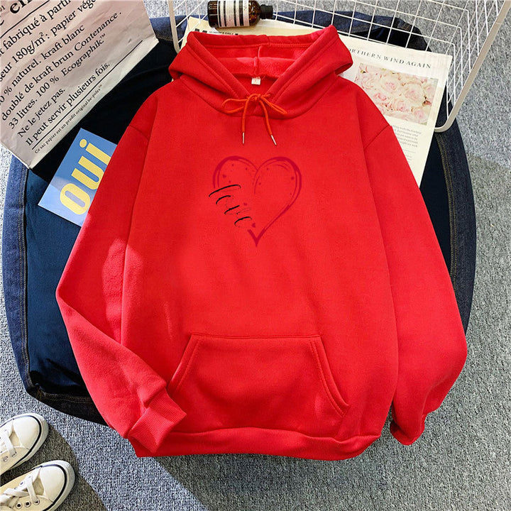 Women's Hoodie with Romantic Heart Design Chic & Stil