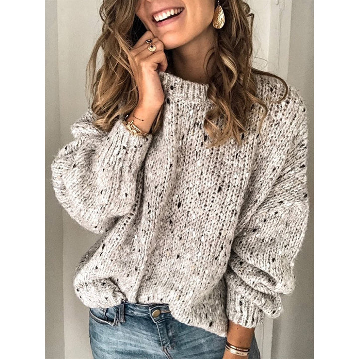 Ladies modern large knit sweater Lune London