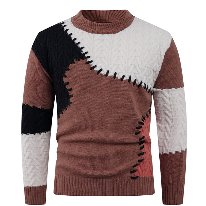 Fashion sweater for men with a unique patchwork design Lune London