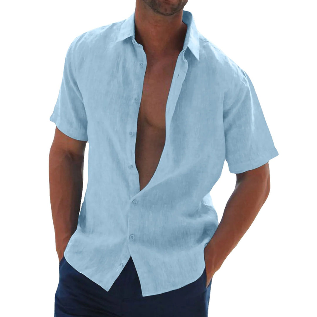 Men's Light Casual Loose Fit Short Sleeve Shirt Amarae