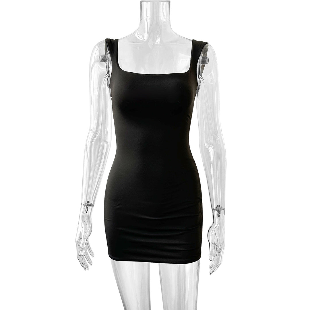 Women's figure-hugging mini dress with square neckline Lune London