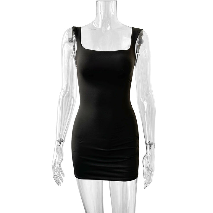 Women's figure-hugging mini dress with square neckline Lune London