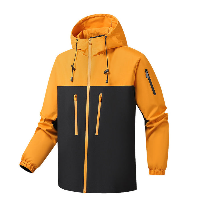 Men's transitional jacket, windproof, with adjustable hood Amarae