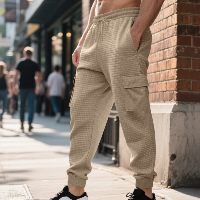 Men's cargo joggers with breathable side pockets and elastic waistband Chic and style