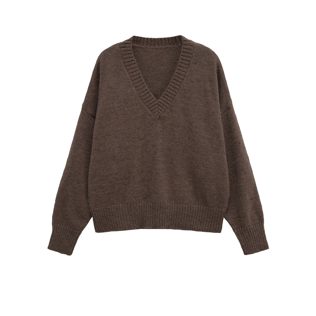 Knit V-neck sweater for women with a relaxed fit Lune London