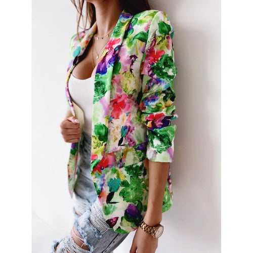 Jacket for women with floral design and flattering cut Amarae