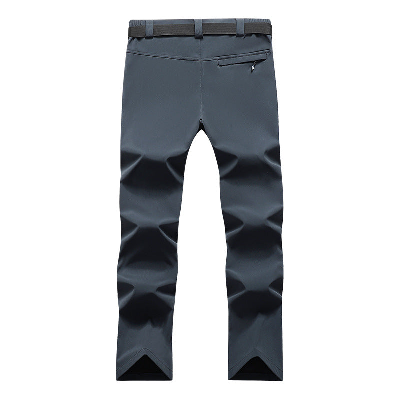 Men's softshell functional pants with knee pre-shaping, adjustable waistband, and integrated belt loop Amarae