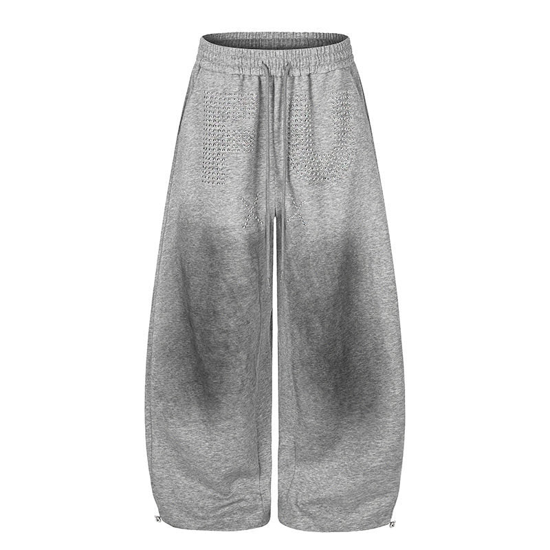 Women's Extra Wide Cropped Palazzo Sweatpants with Comfort Waistband and Drawstring Amarae