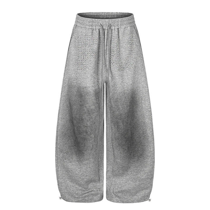 Women's Extra Wide Cropped Palazzo Sweatpants with Comfort Waistband and Drawstring Amarae