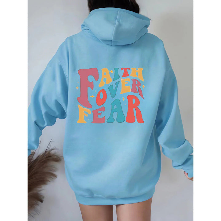 Women's hoodie with creative lettering and soft inner fleece Lune London
