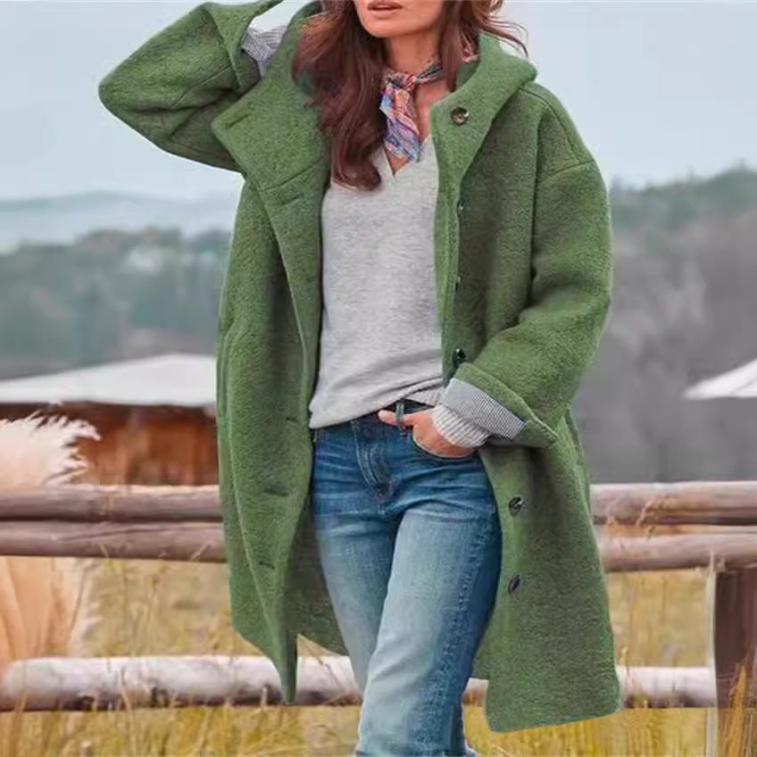 Lune London | Women Oversized Wool Coat with Practical Pockets
