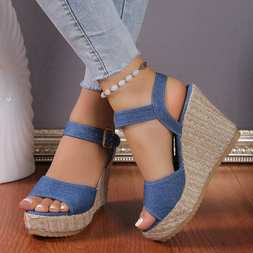 Ladies wedge with adjustable strap Amarae