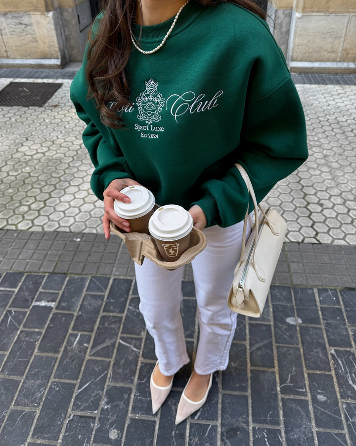 Sweatshirt pour femmes au design à la fois sportif et luxueux avec logo stylé Chic & Stil