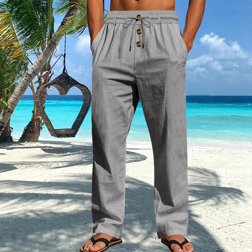 Lightweight beach pants for men with adjustable drawstring and practical side pockets Amarae