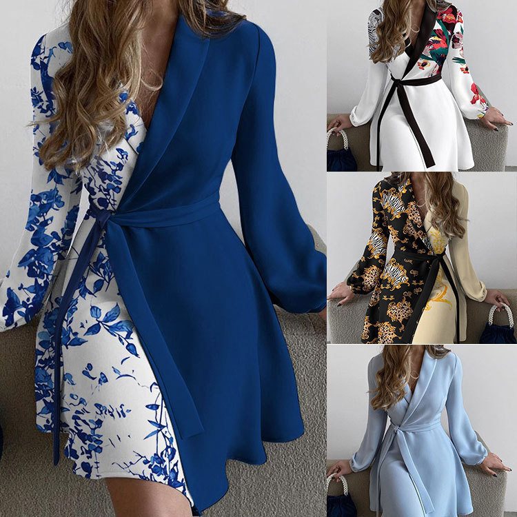 Chic wrap dress for women with animal print and long sleeves Lune London