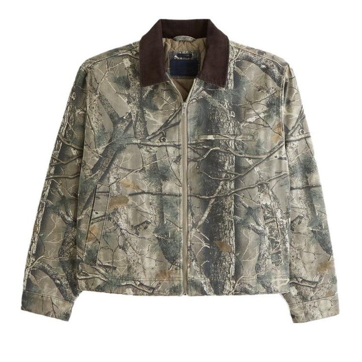 Leisure jacket for men with modern camouflage design and high collar Lune London