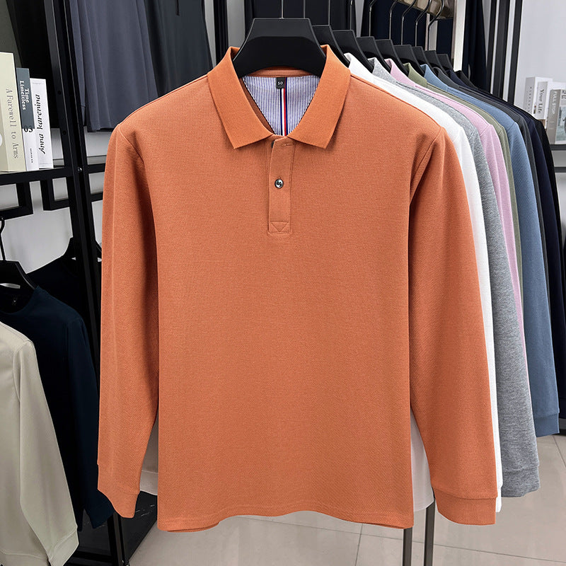 Men's Long Sleeve Polo with Structured Design and Breathable Properties Lune London