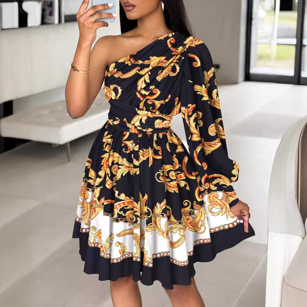 Women Cocktail Dress Flower One Shoulder Lune London