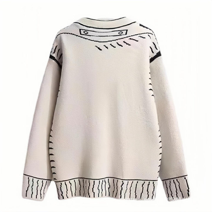 Women's knitted jacket with a creative design and high-quality buttons Lune London