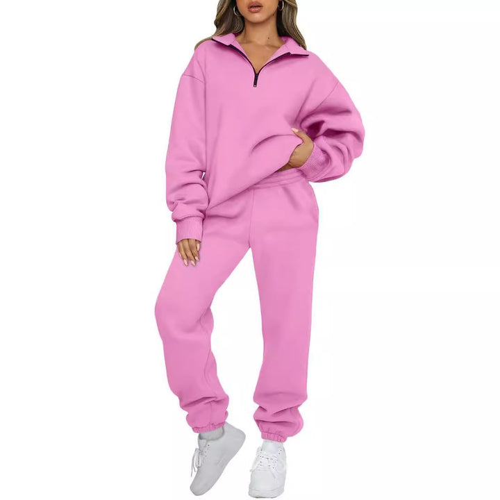 Lune London women's sporty zip sweater and jogger pants set