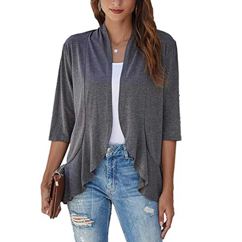Cardigan for women with an open front design and practical pockets Lune London