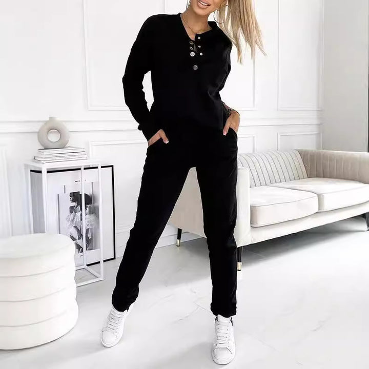 Lune London women's button-up comfortable loungewear set