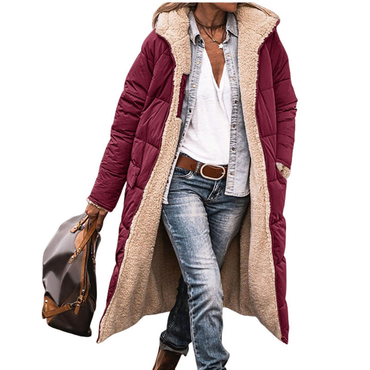 Women's Long Padded Winter Jacket with Hood and Stylish Cut Lune London
