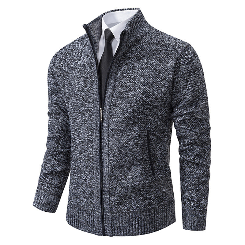 Elegant knitted jacket for men with full zip and structured design Lune London