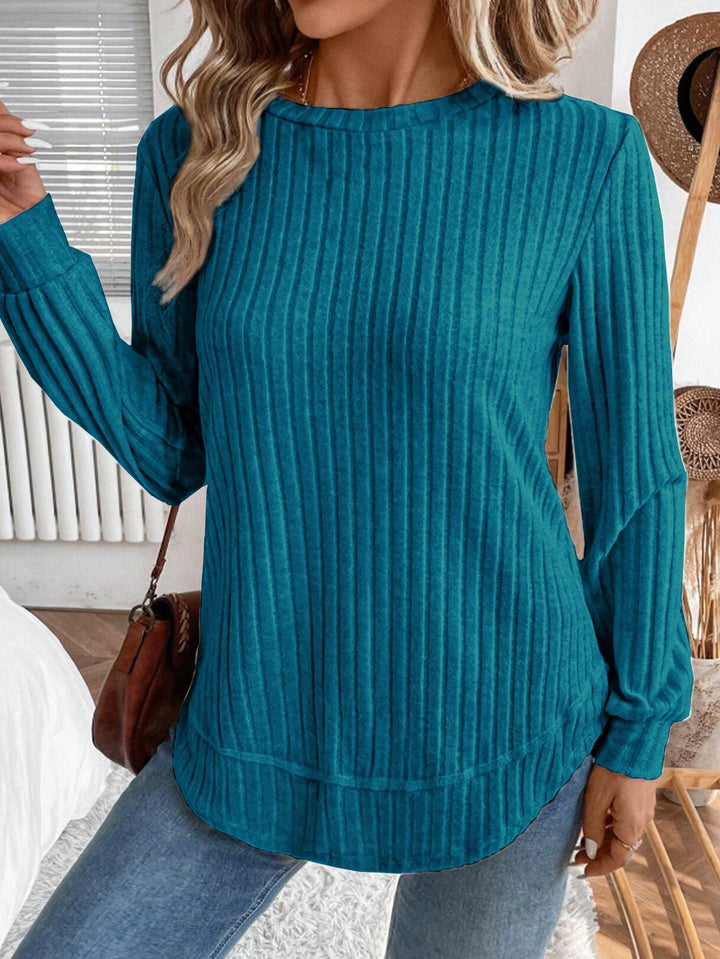 Pull en tricot décontracté pour femmes avec rayures verticales Chic & Stil