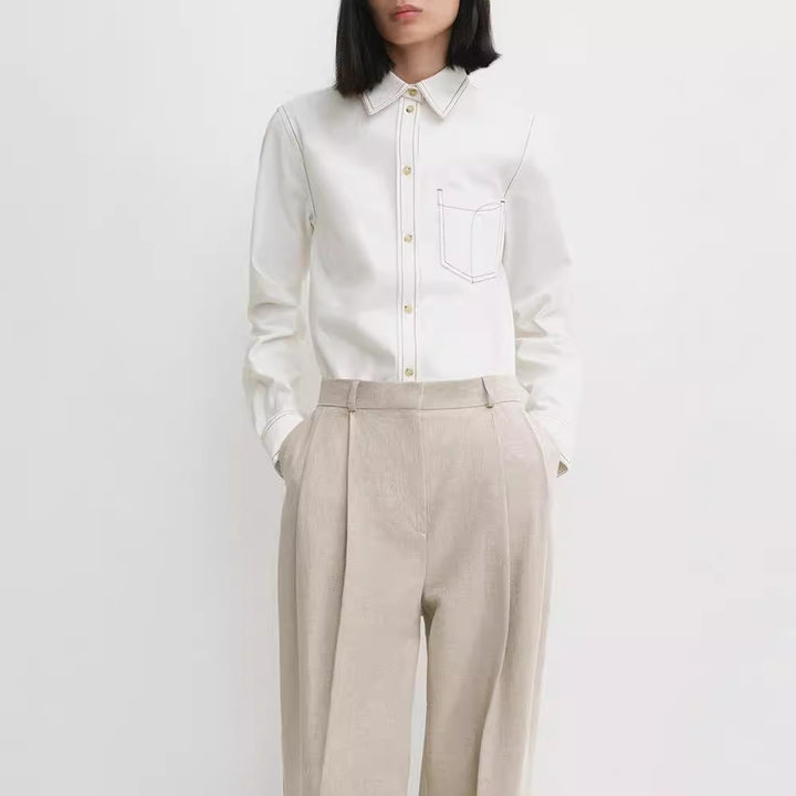 Chemise en denim pour femmes à coupe décontractée Chic & Stil