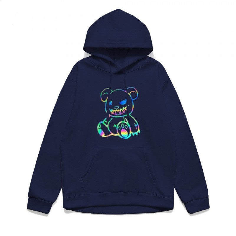 Ladies hoodie sweatshirt with cool bear motif and comfortable fit Chic & Stil