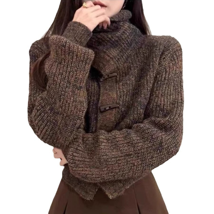 Cardigan pour femmes avec col stylé et boutons décoratifs Chic & Stil