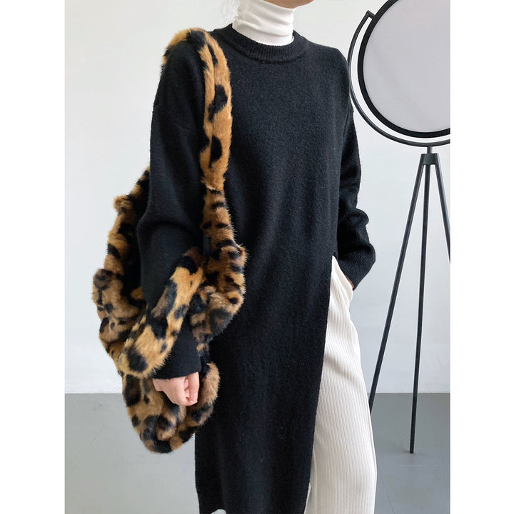 Pull en tricot pour femmes avec manches longues et élégant col rond Chic & Stil