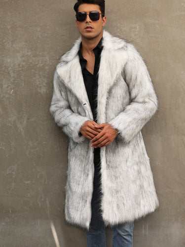 Extravagant faux fur jacket for men with classic details Amarae