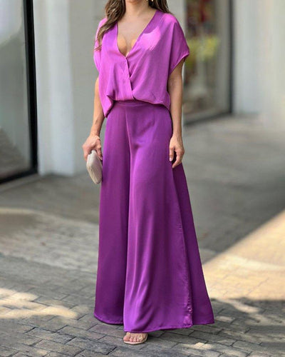 Ladies Fluid Wrap Jumpsuit Amarae